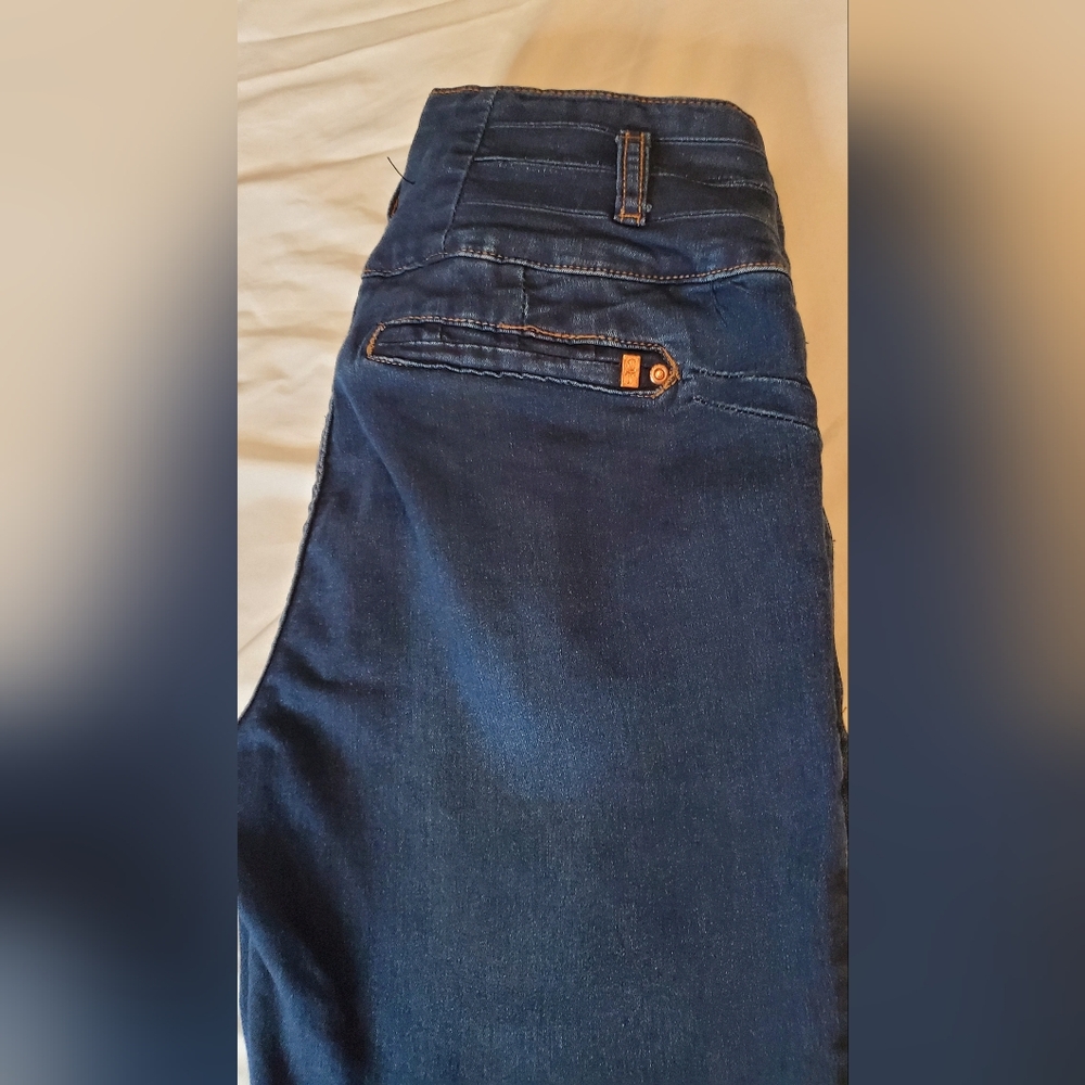 Cest Toi Jeans High-Waisted Dark Blue Women's Jeans - Picture 6 of 14